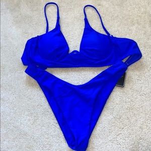 NWT Royal Blue Zaful Bikini Set